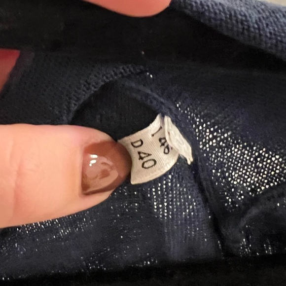 Vintage Blumarine Long Blue Cardigan with Jewel Trim Detail - Picture 7 of 8